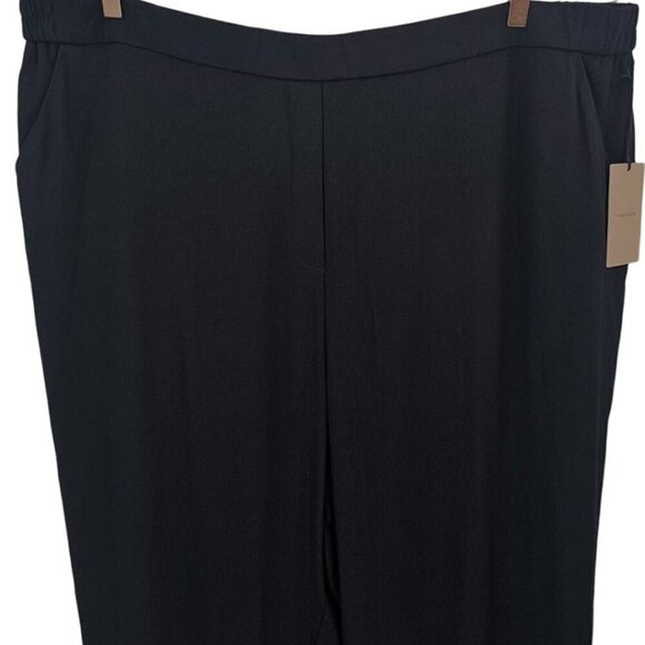 Halogen‎ Womens Plus Size 24 Black Crepe Elastic Waist Pull On Pants NWT - Picture 2 of 15